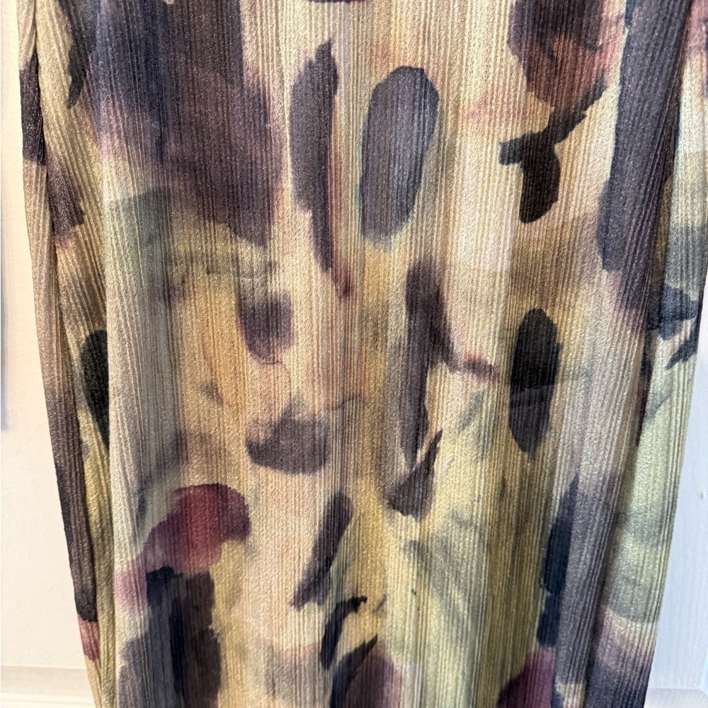 Zara Multicolor Long Sleeve Sheer Dress - Picture 2 of 5
